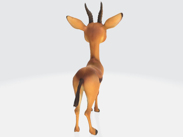 Gazelle Low-poly 3D model_2
