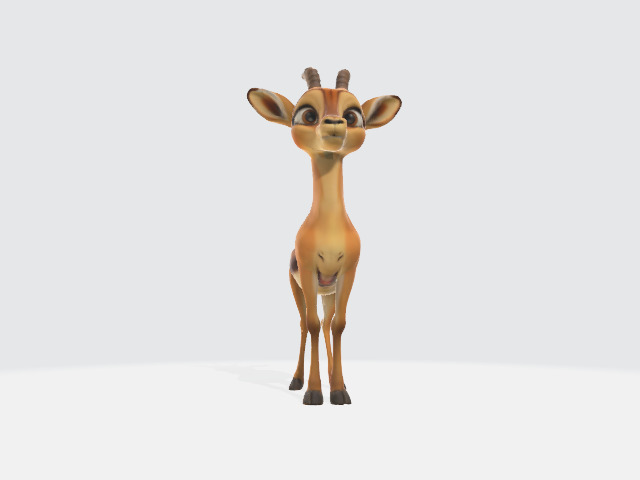 Gazelle Low-poly 3D model_3