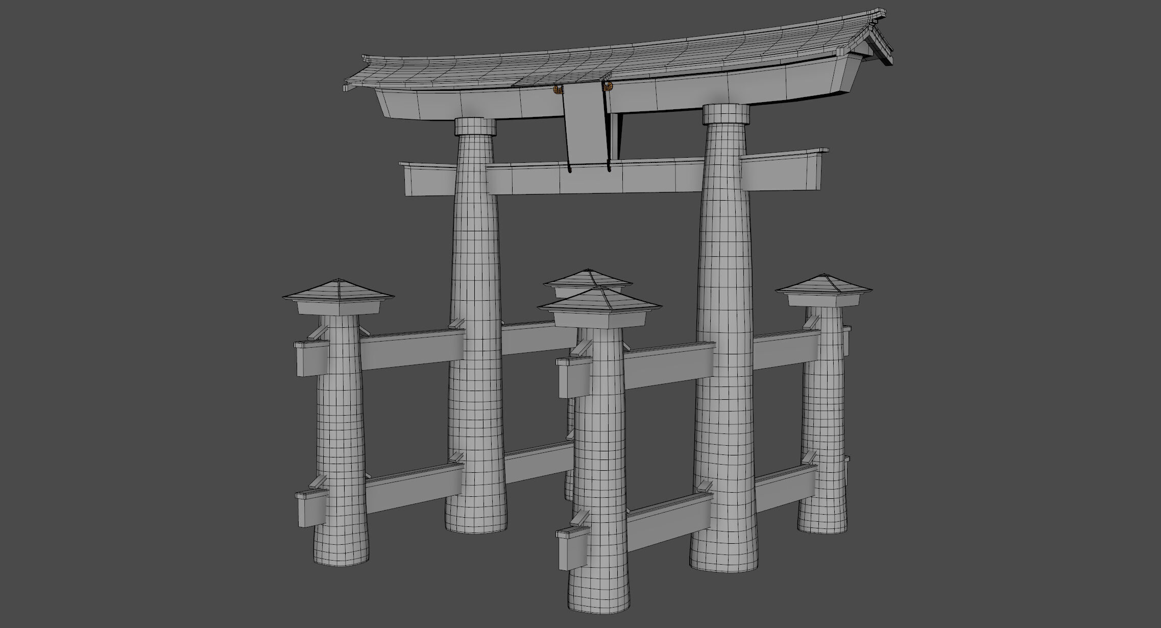 Japanese Torii 3D model_8