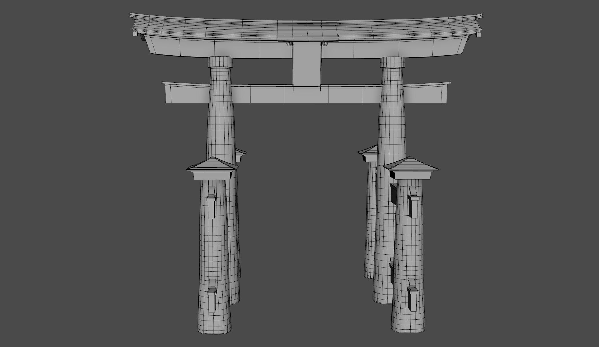 Japanese Torii 3D model_10