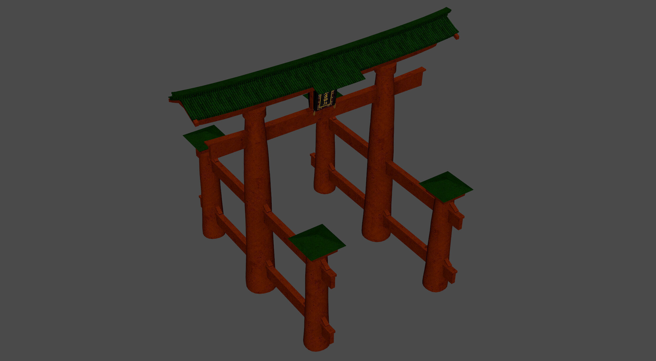 Japanese Torii 3D model_5