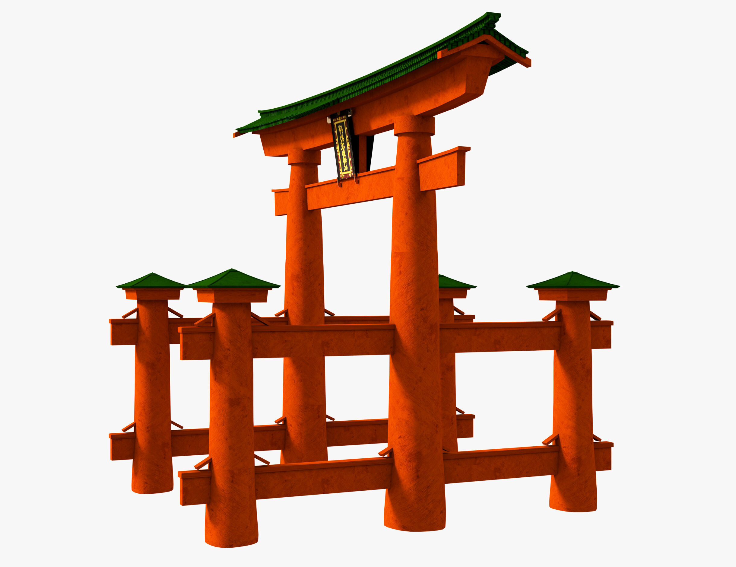 Japanese Torii 3D model_2