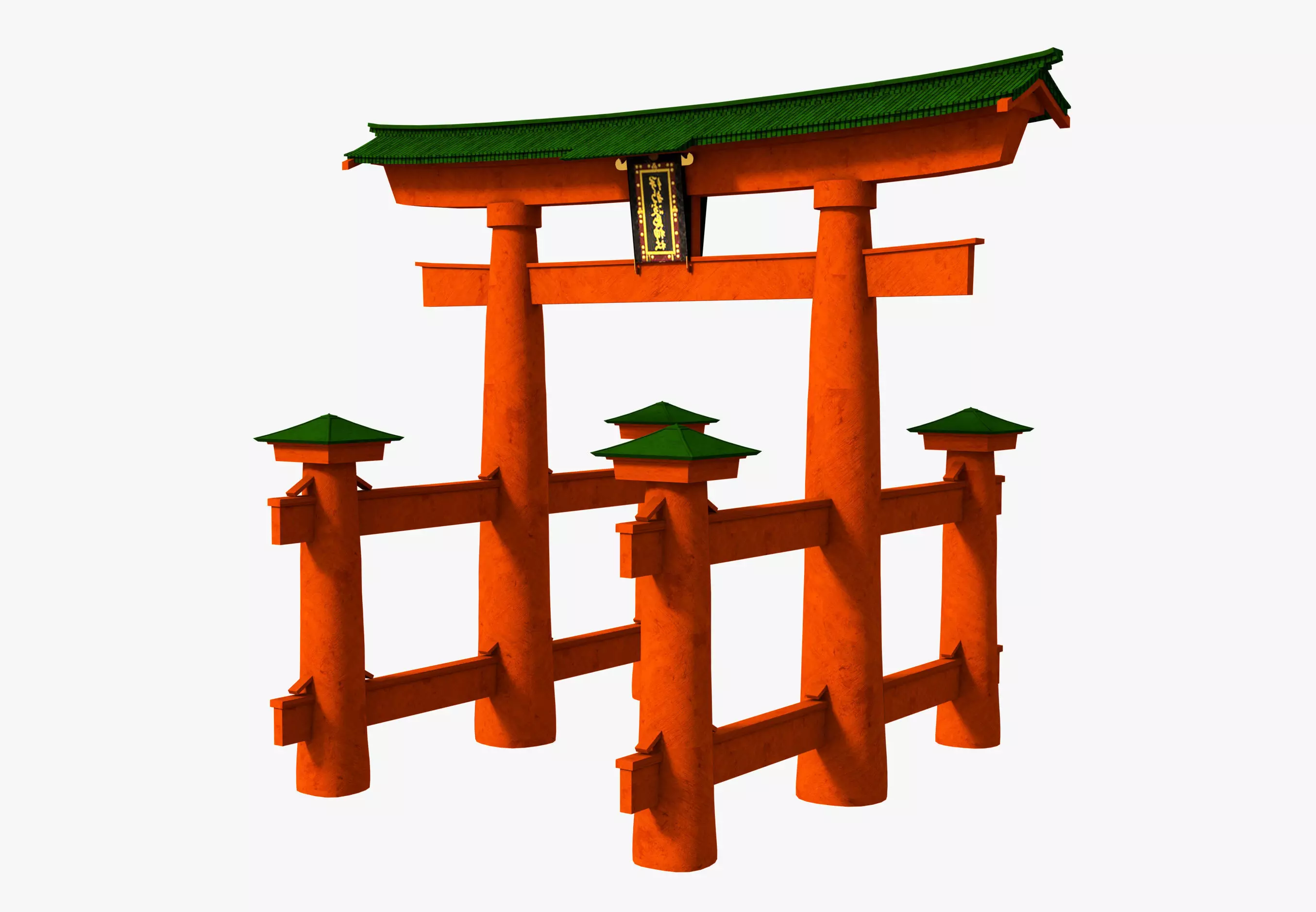 Japanese Torii 3D model_0
