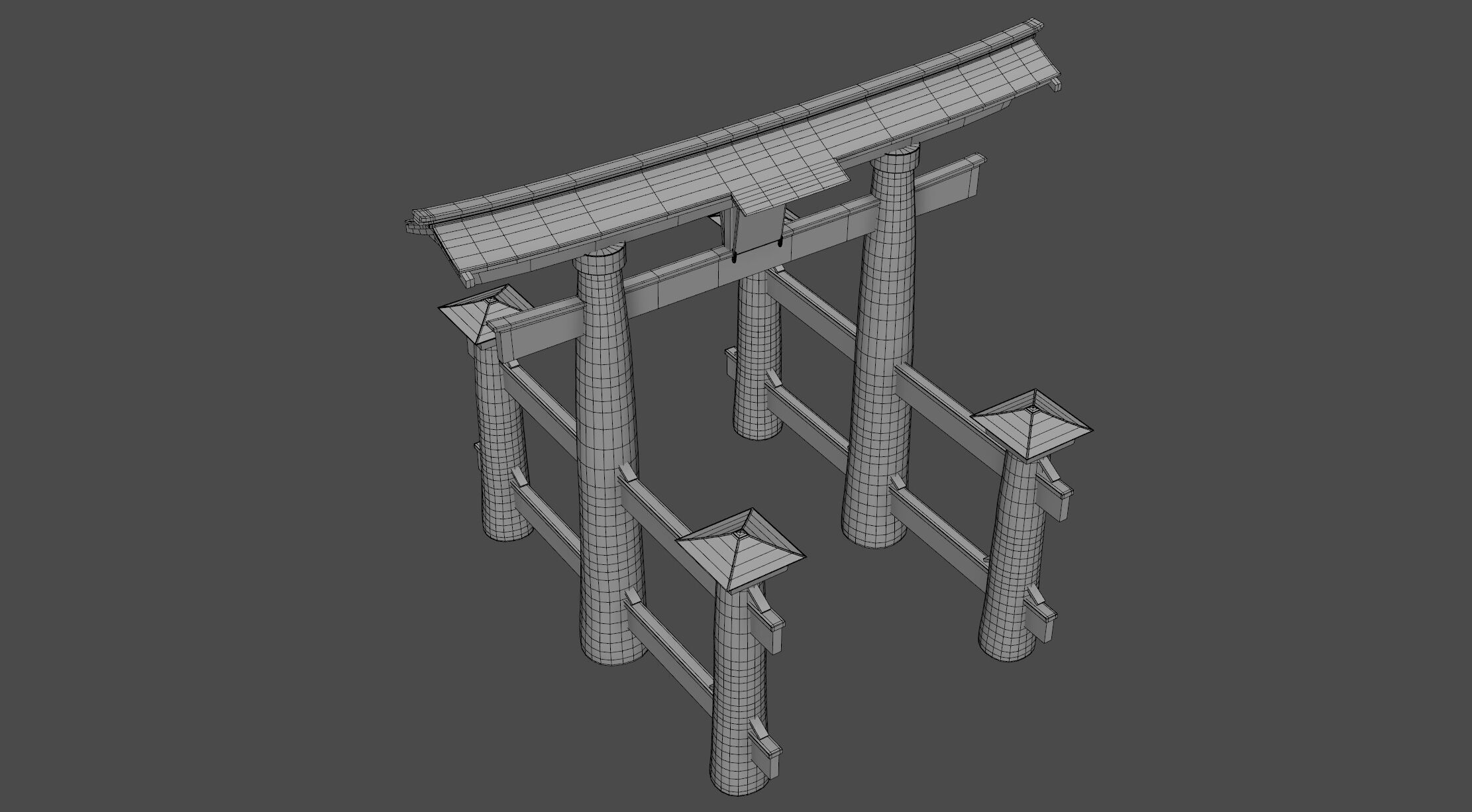 Japanese Torii 3D model_6