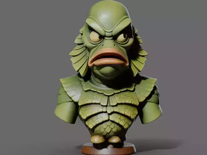 Aquatic Monster Bust 3D Print STL