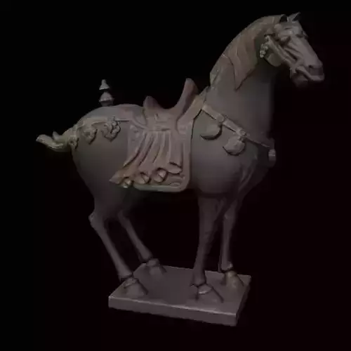 Tang Dynasty Horse Statue 3D Print Model Inspired Ready To Print