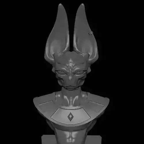 Beerus Inspired Bust Dragon Ball Z 3D Printable Model