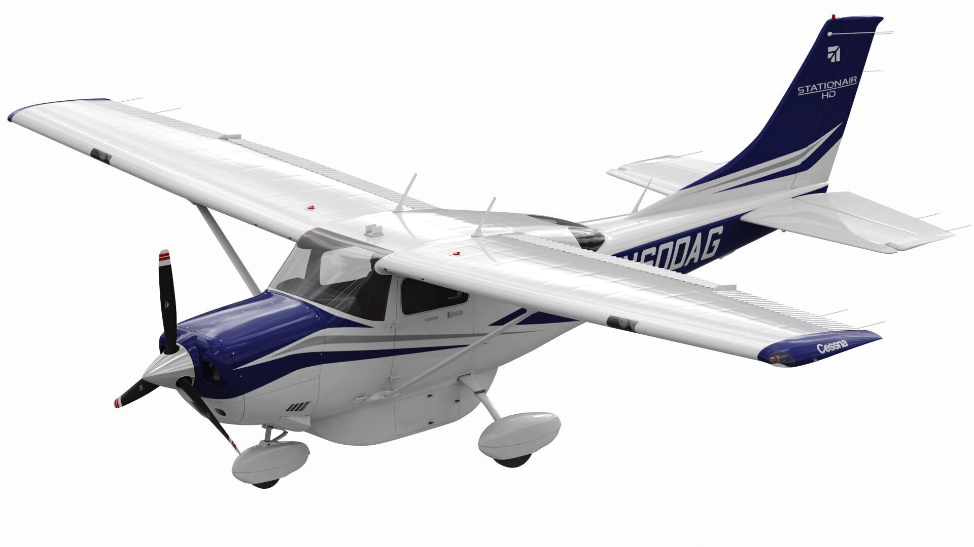 Cessna T206H Stationair HD 3D model_1