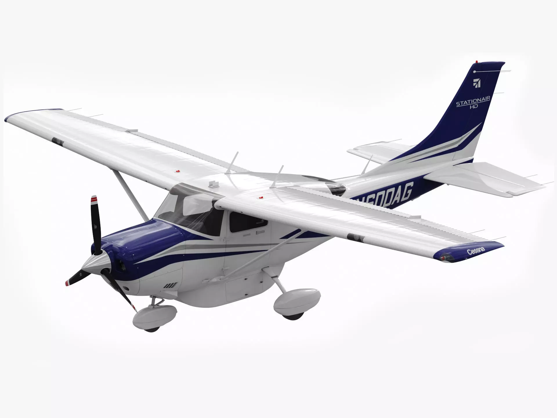 Cessna T206H Stationair HD 3D model_0