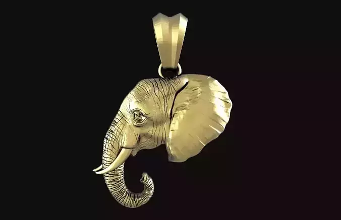 Elephant pendant stl model 3D print model