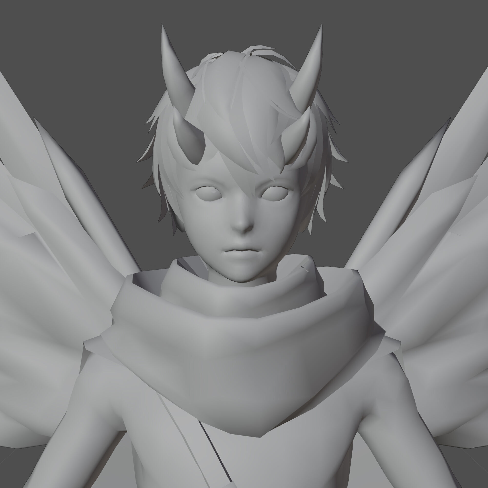 Demon Rebel Stylized 3D Character Model 3D model_5