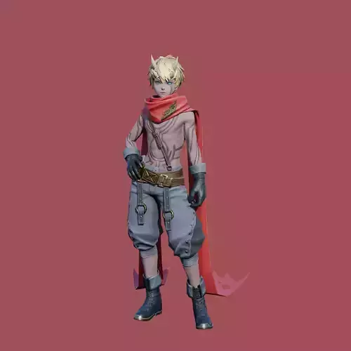 Demon Rebel Stylized 3D Character Model