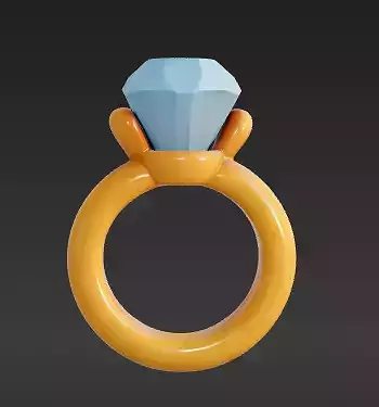 Cartoon Diamond Ring