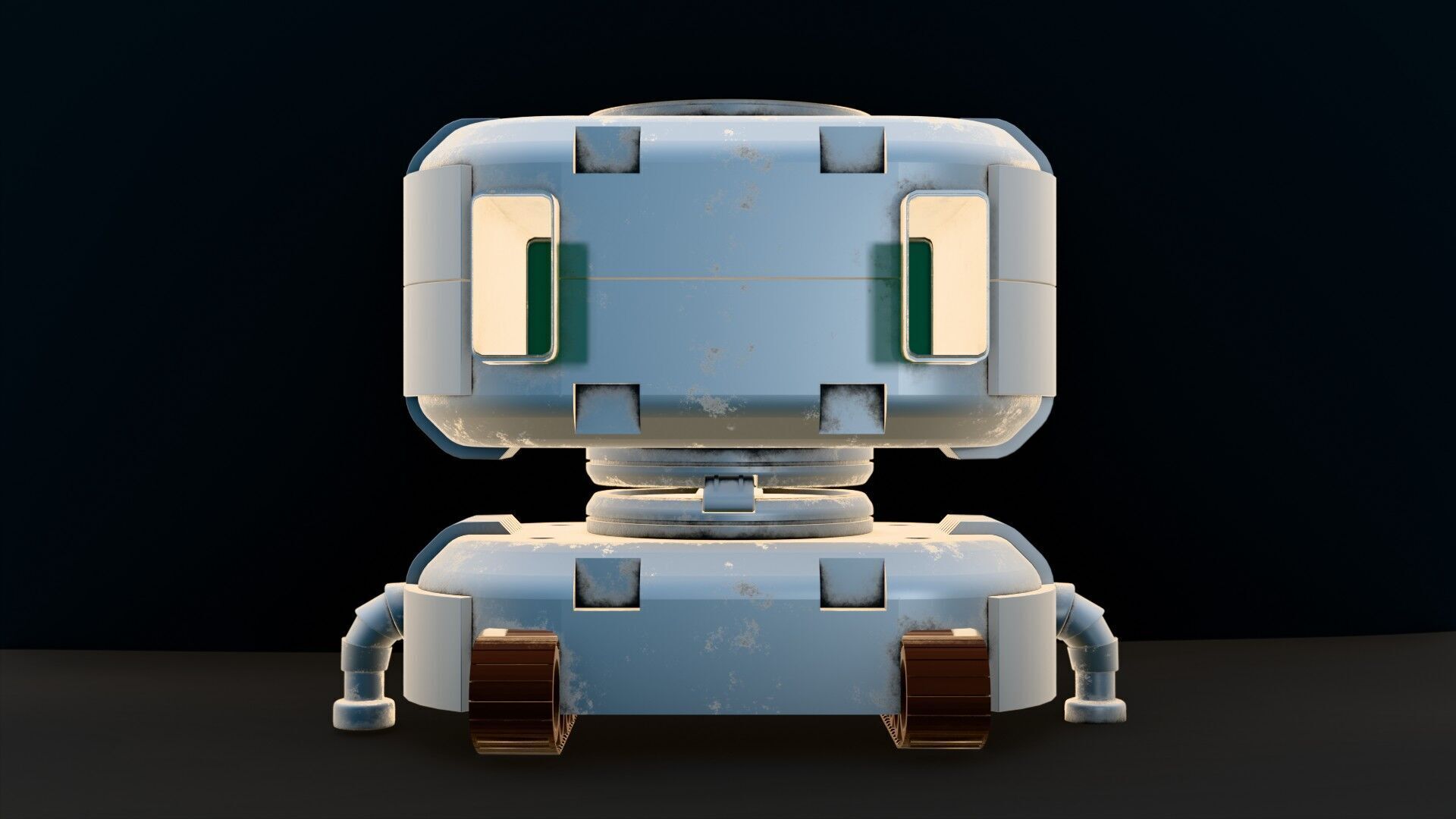 Robot 2 Low-poly 3D model_10