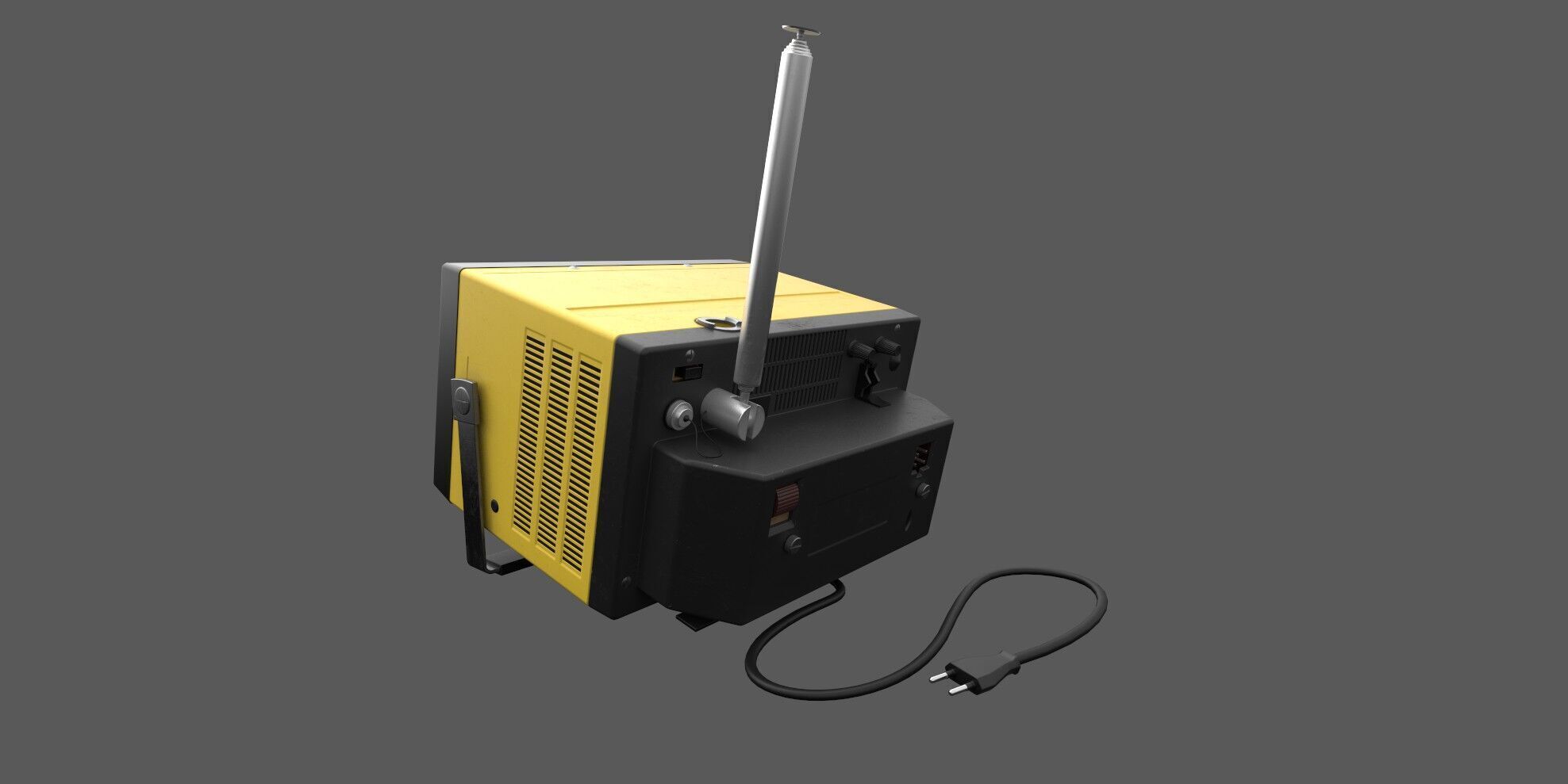 Retro television 3D model_8