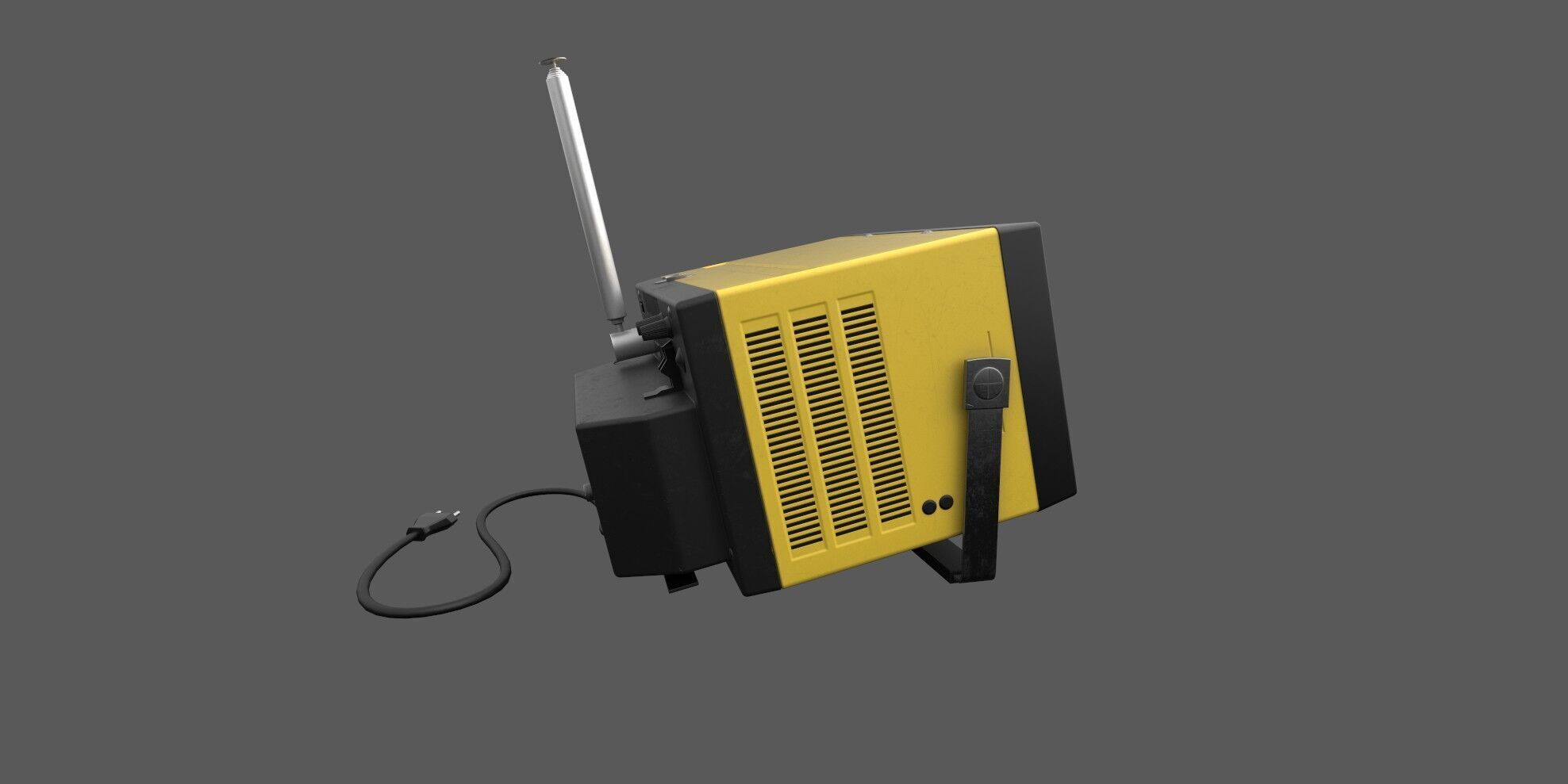 Retro television 3D model_15