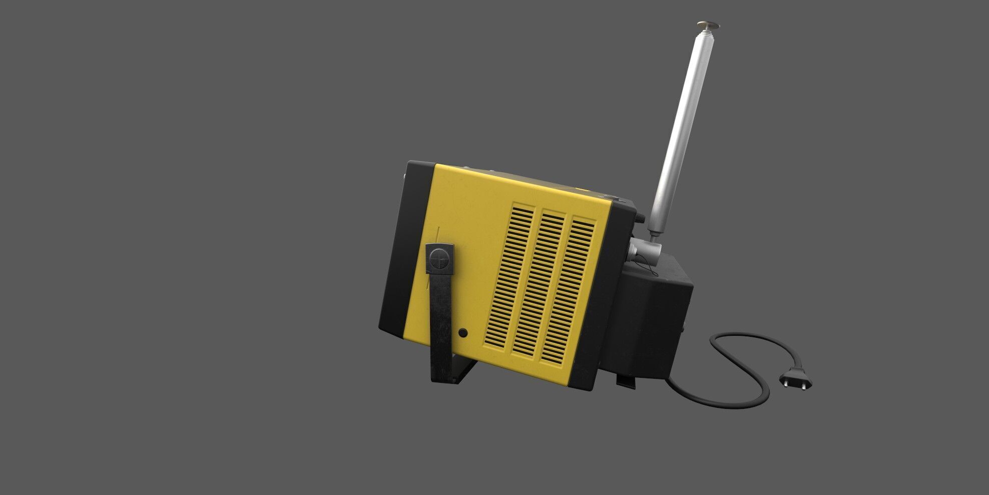 Retro television 3D model_6