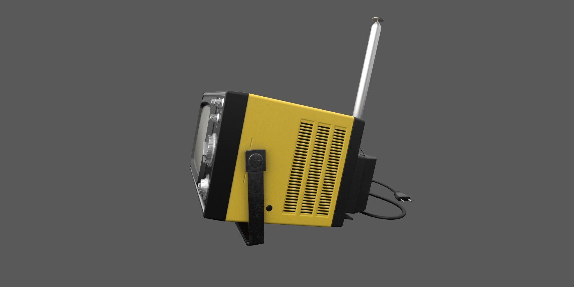 Retro television 3D model_5