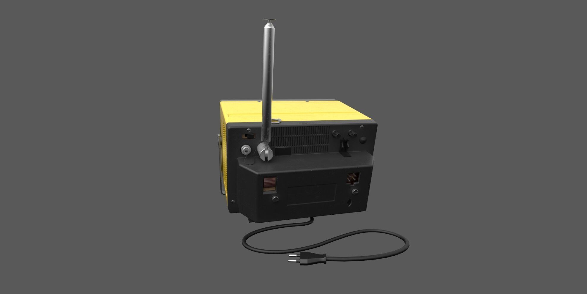 Retro television 3D model_10