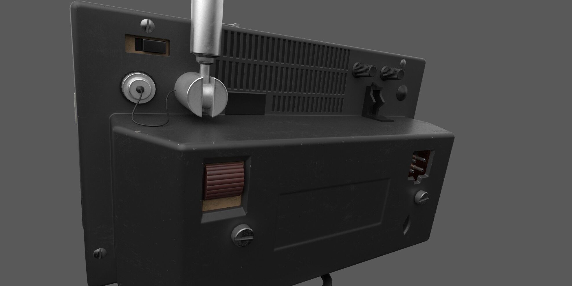 Retro television 3D model_19