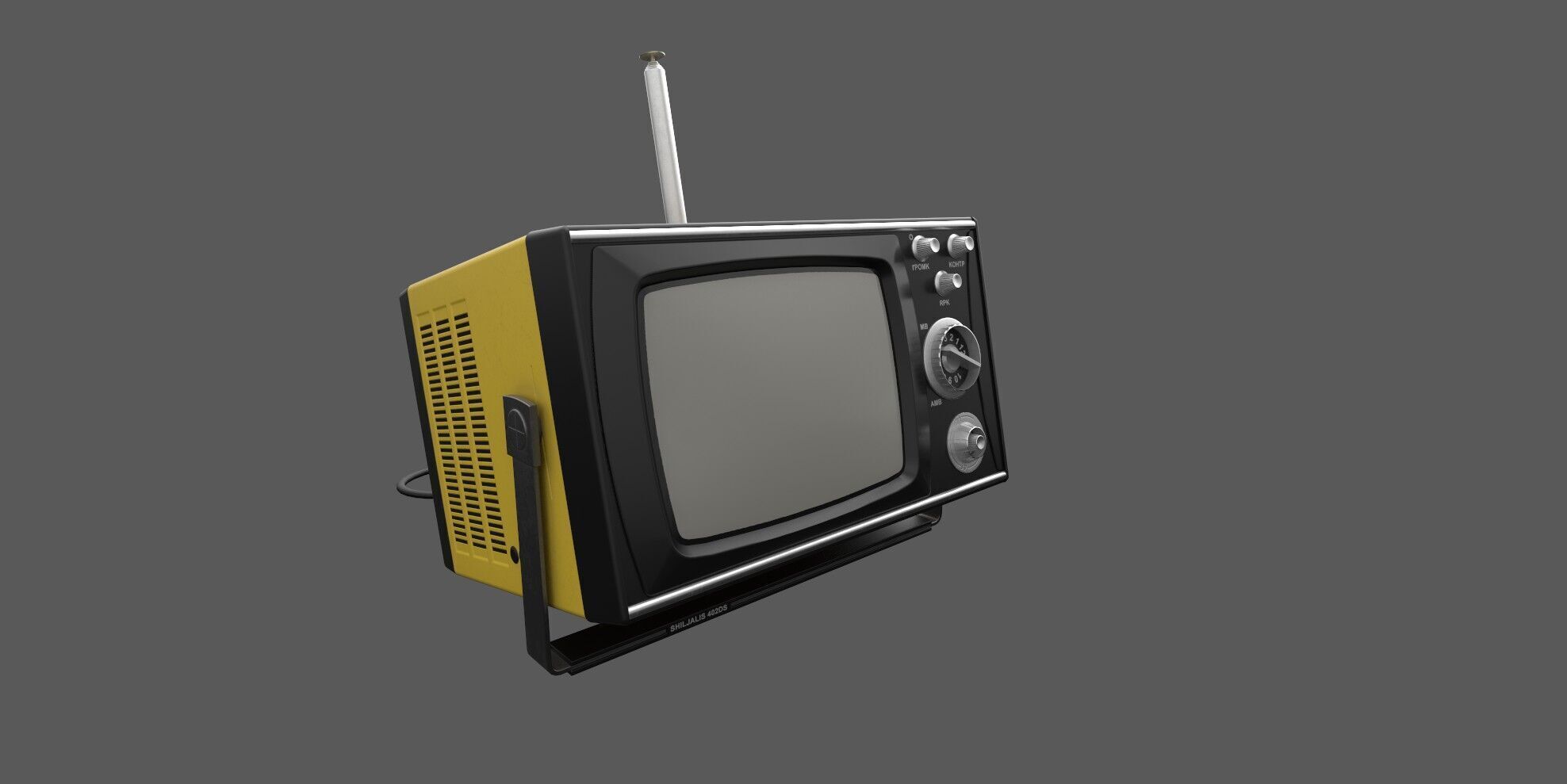 Retro television 3D model_18