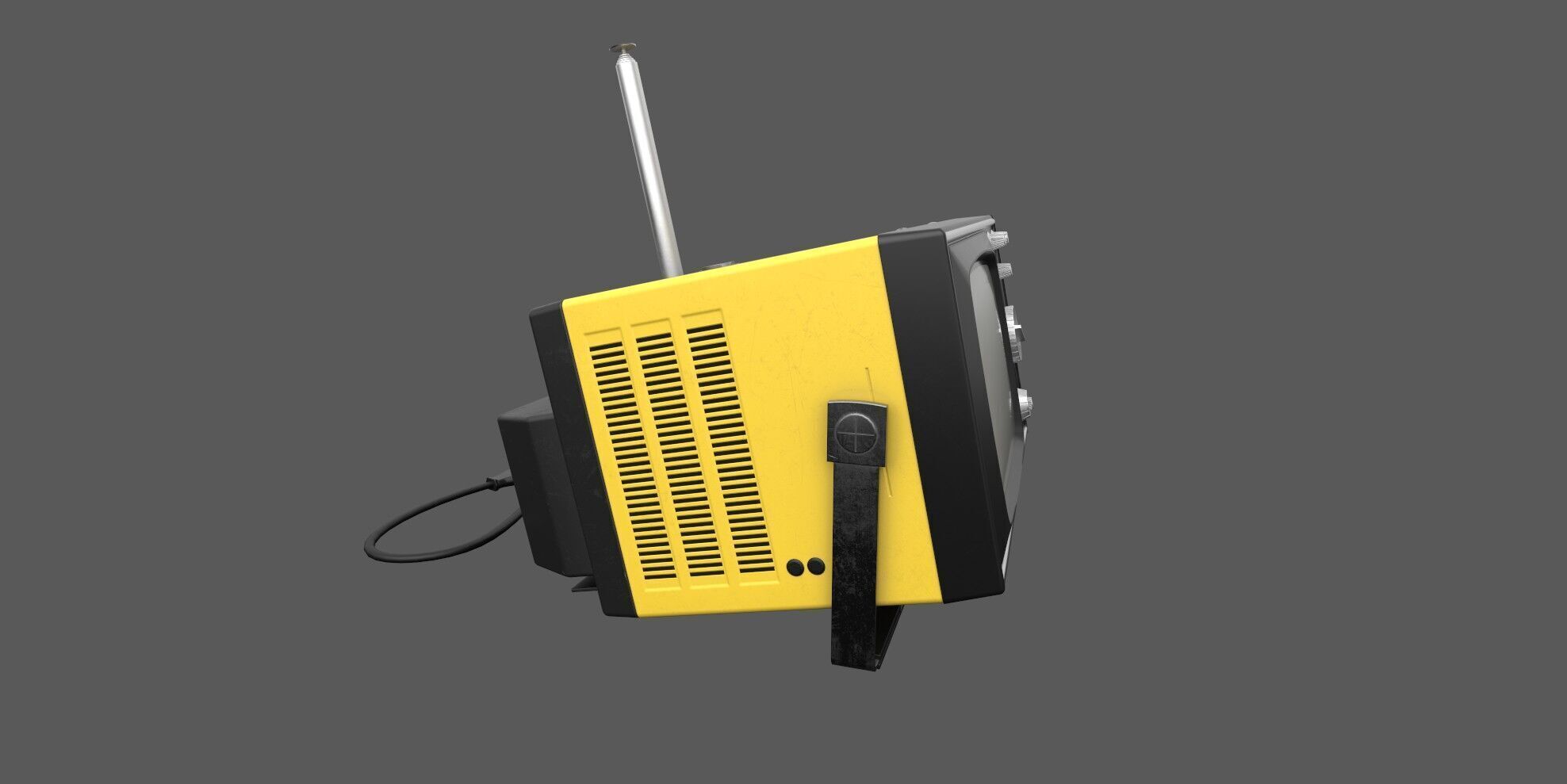 Retro television 3D model_16