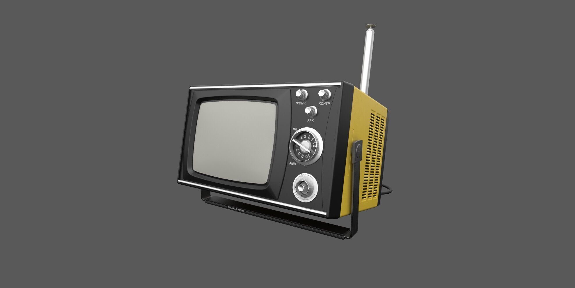 Retro television 3D model_1