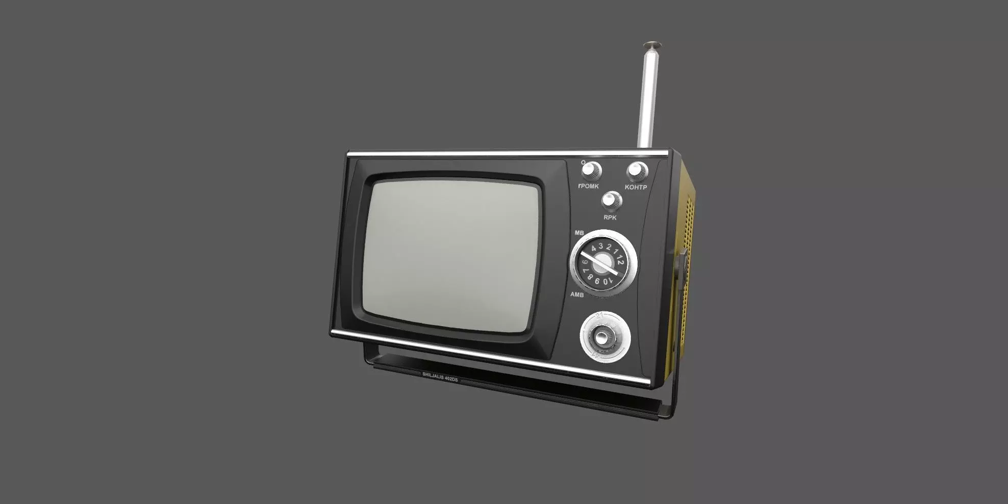 Retro television 3D model_0