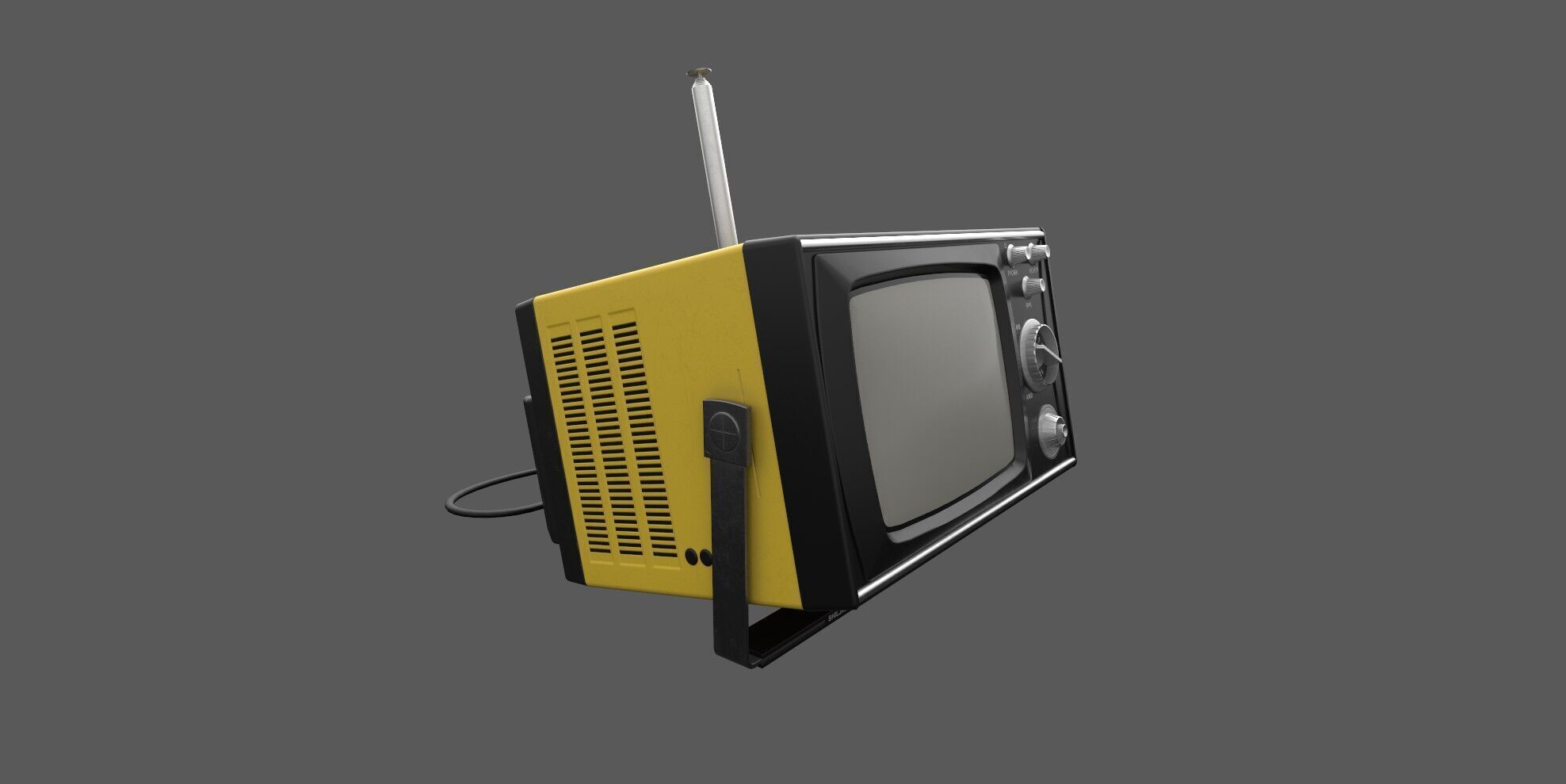 Retro television 3D model_17