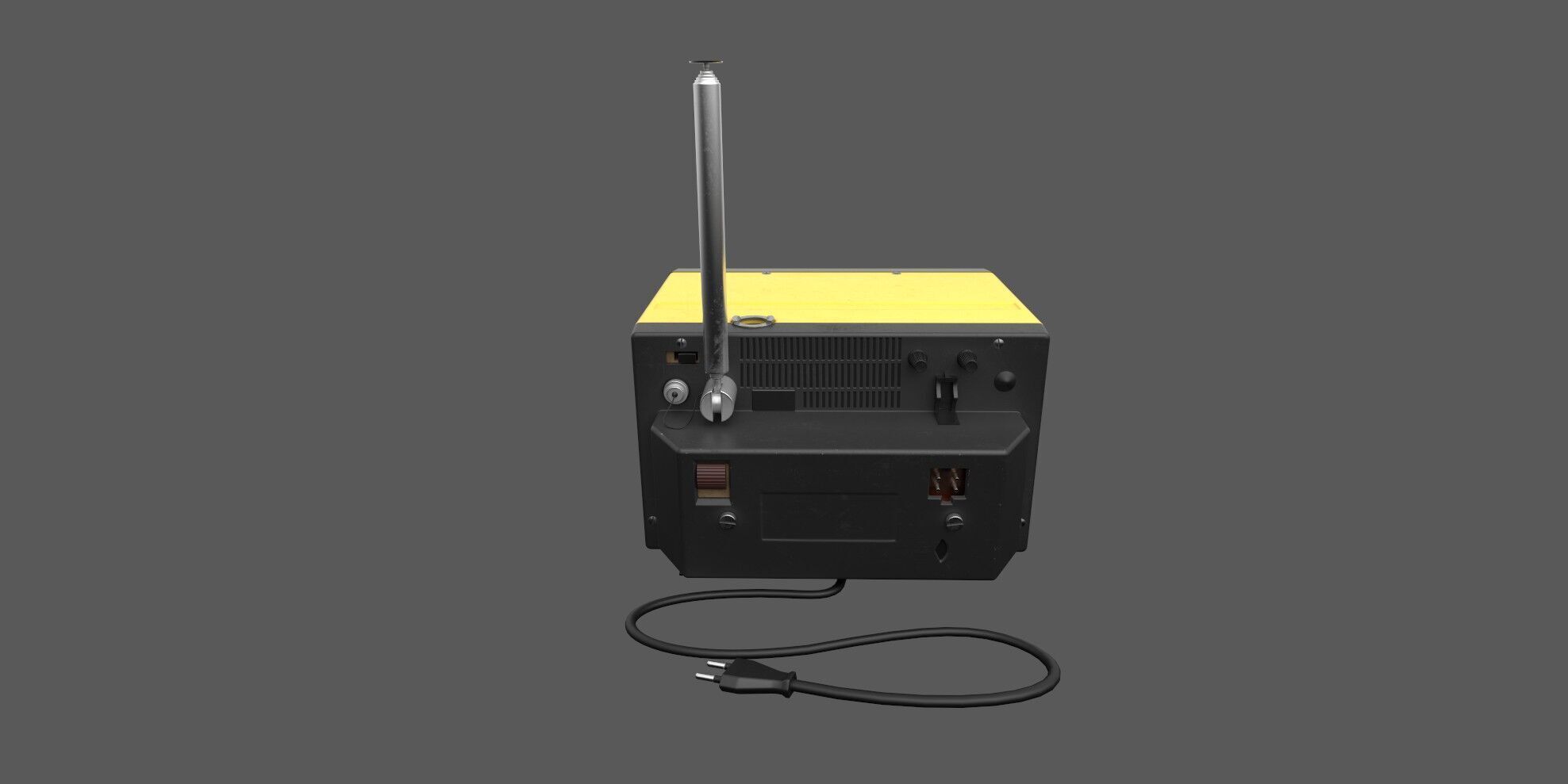 Retro television 3D model_11