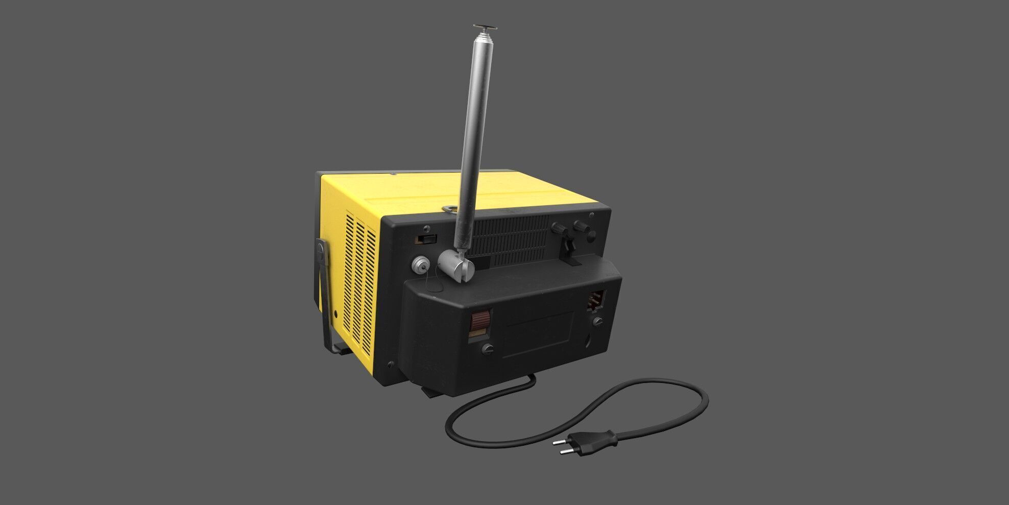 Retro television 3D model_9