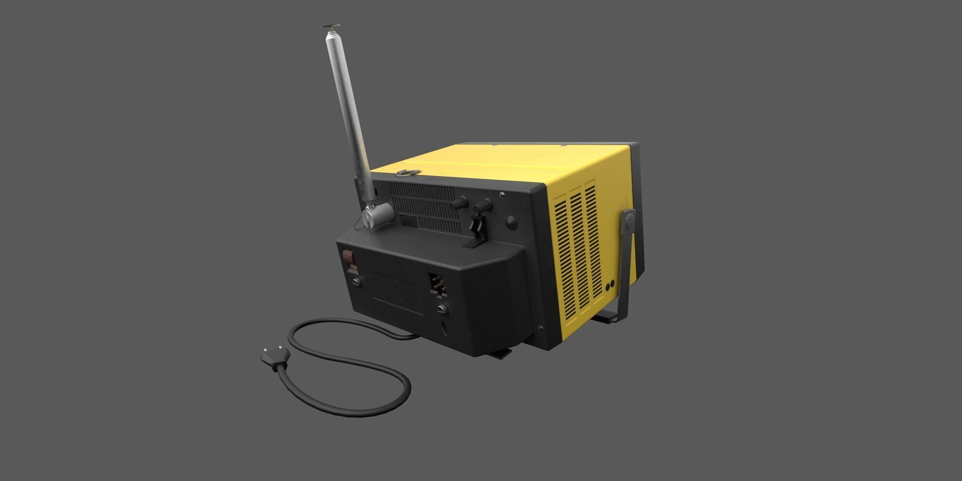 Retro television 3D model_13