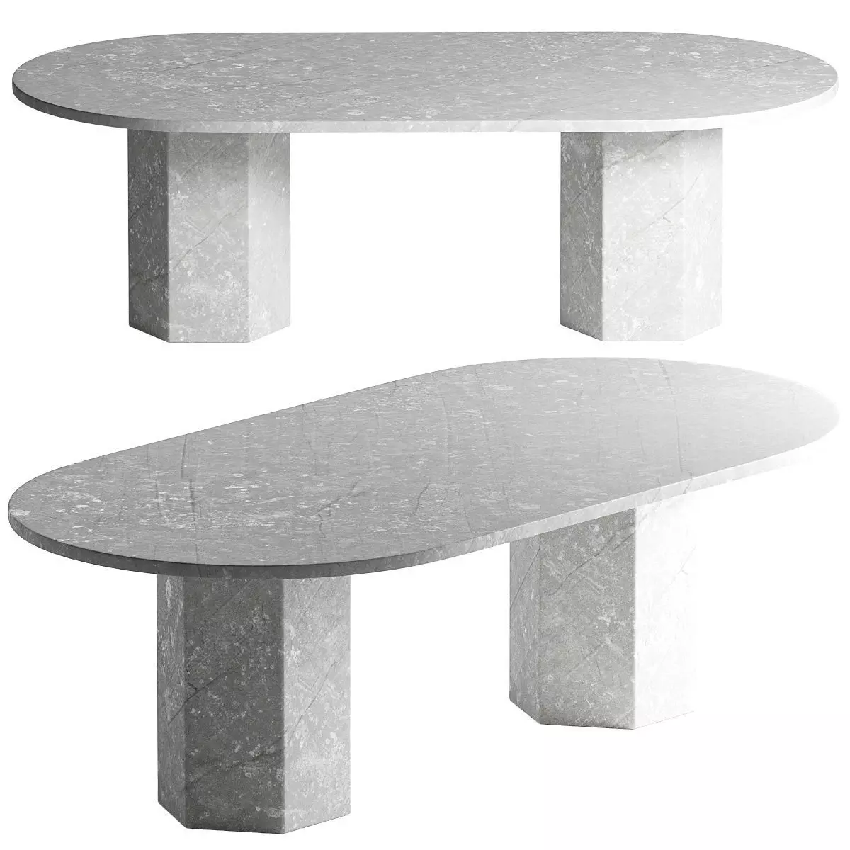 Gubi Epic Elliptical Dining Table 3D model