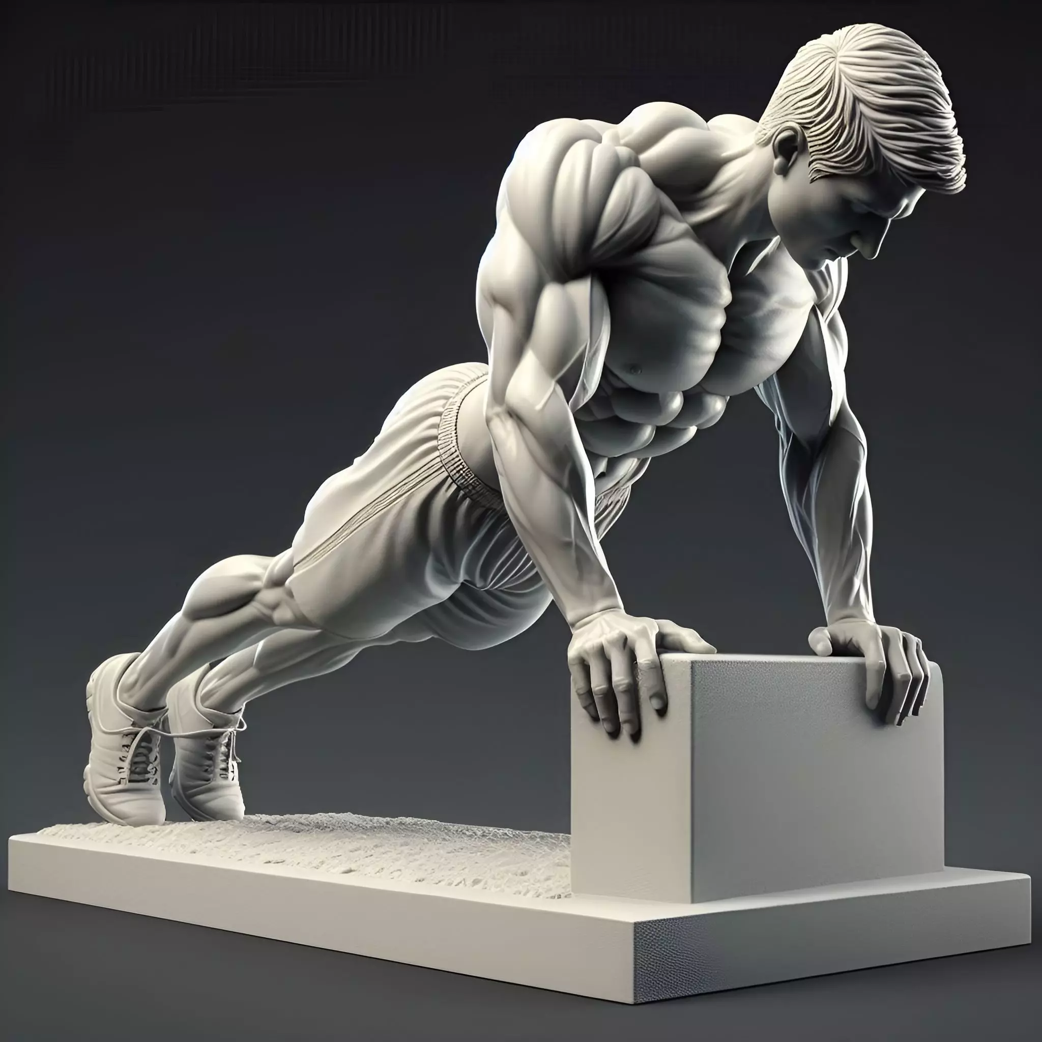 Push Up Gym Athlete 3D print model