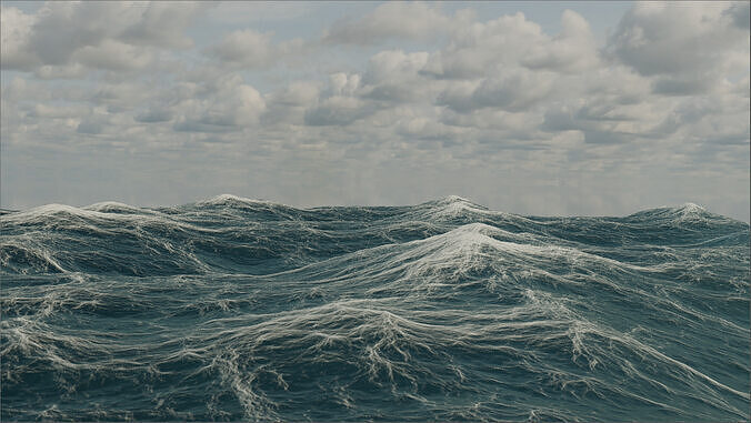 Ocean With Foam BLENDER Free 3D model