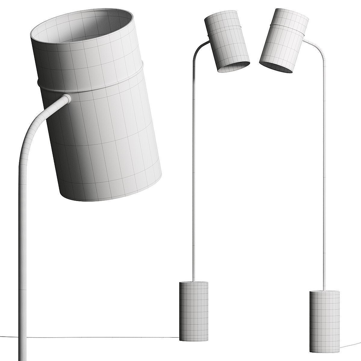 West Elm Shaw Floor Lamp 3D model_2