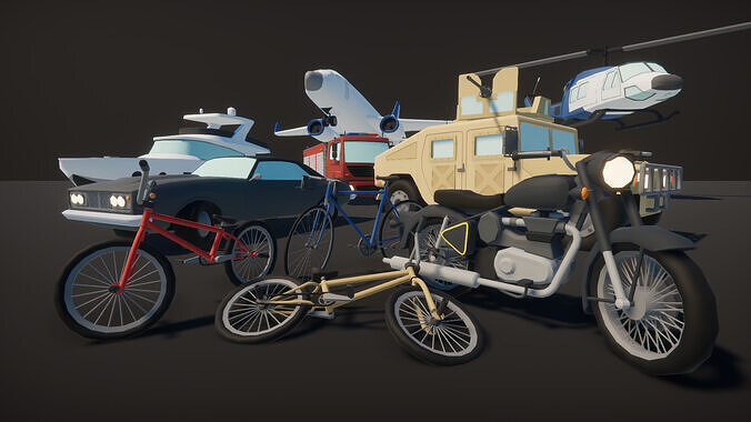3D model Low Poly Cartoon Vehicles VR / AR / low-poly | CGTrader