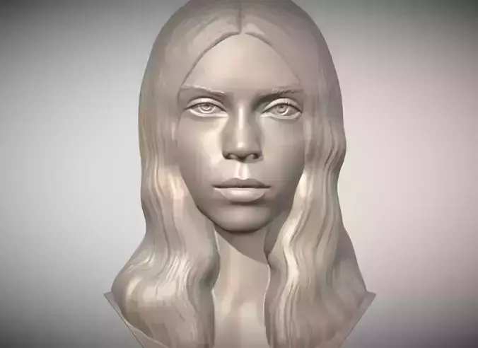 Billie Eilish bust 3D print model