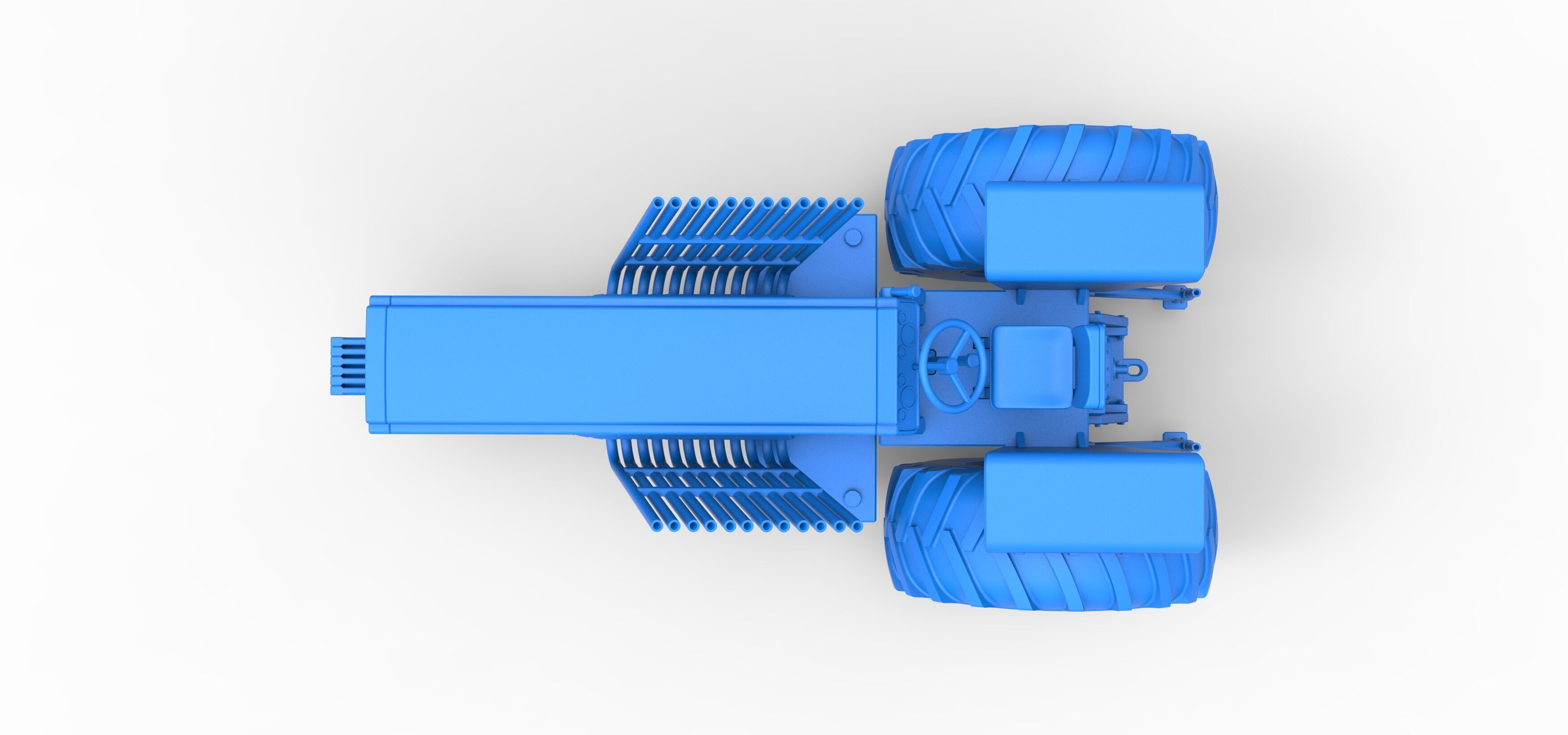Vintage Pulling tractor Scale 1 to 25 3D print model_31