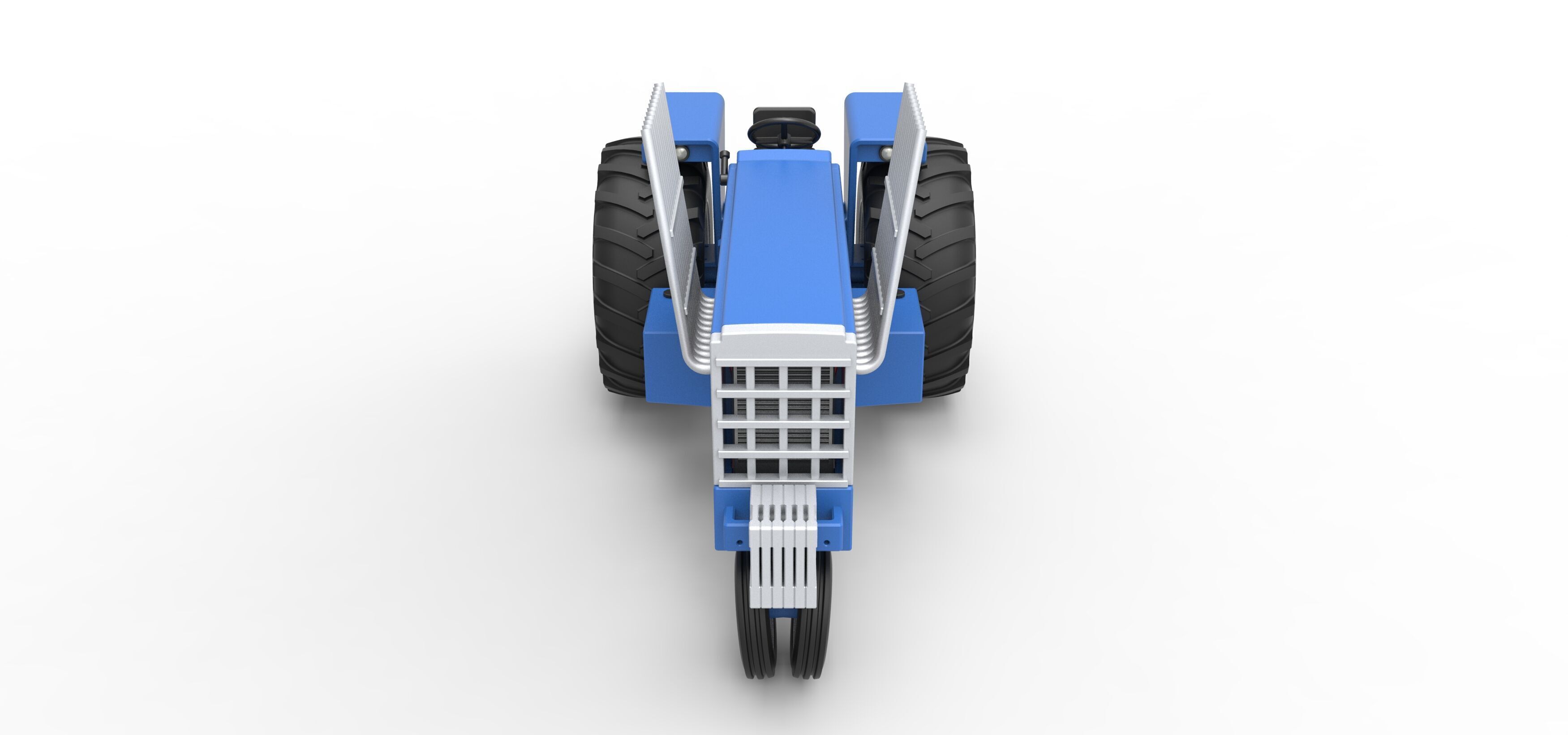 Vintage Pulling tractor Scale 1 to 25 3D print model_8