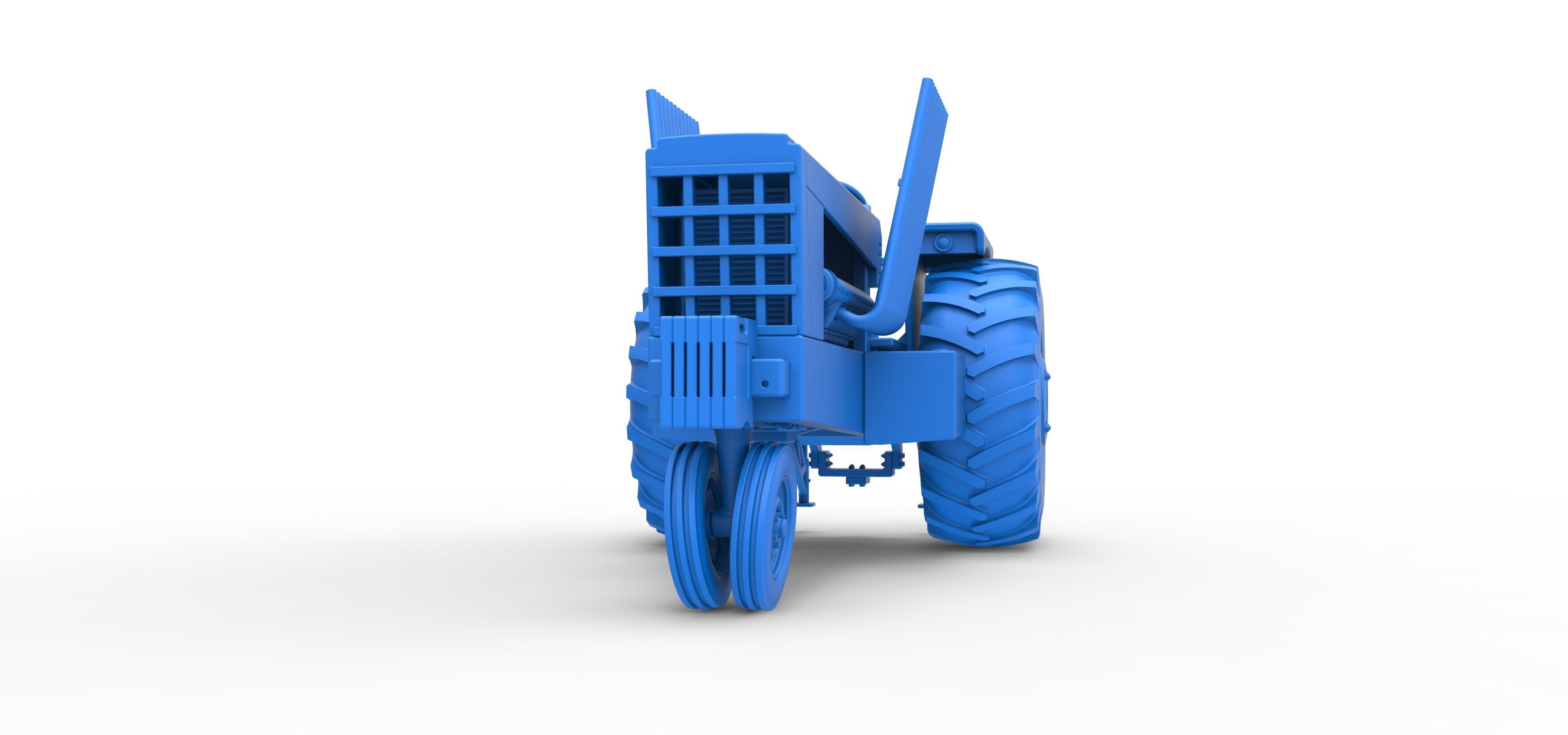 Vintage Pulling tractor Scale 1 to 25 3D print model_26