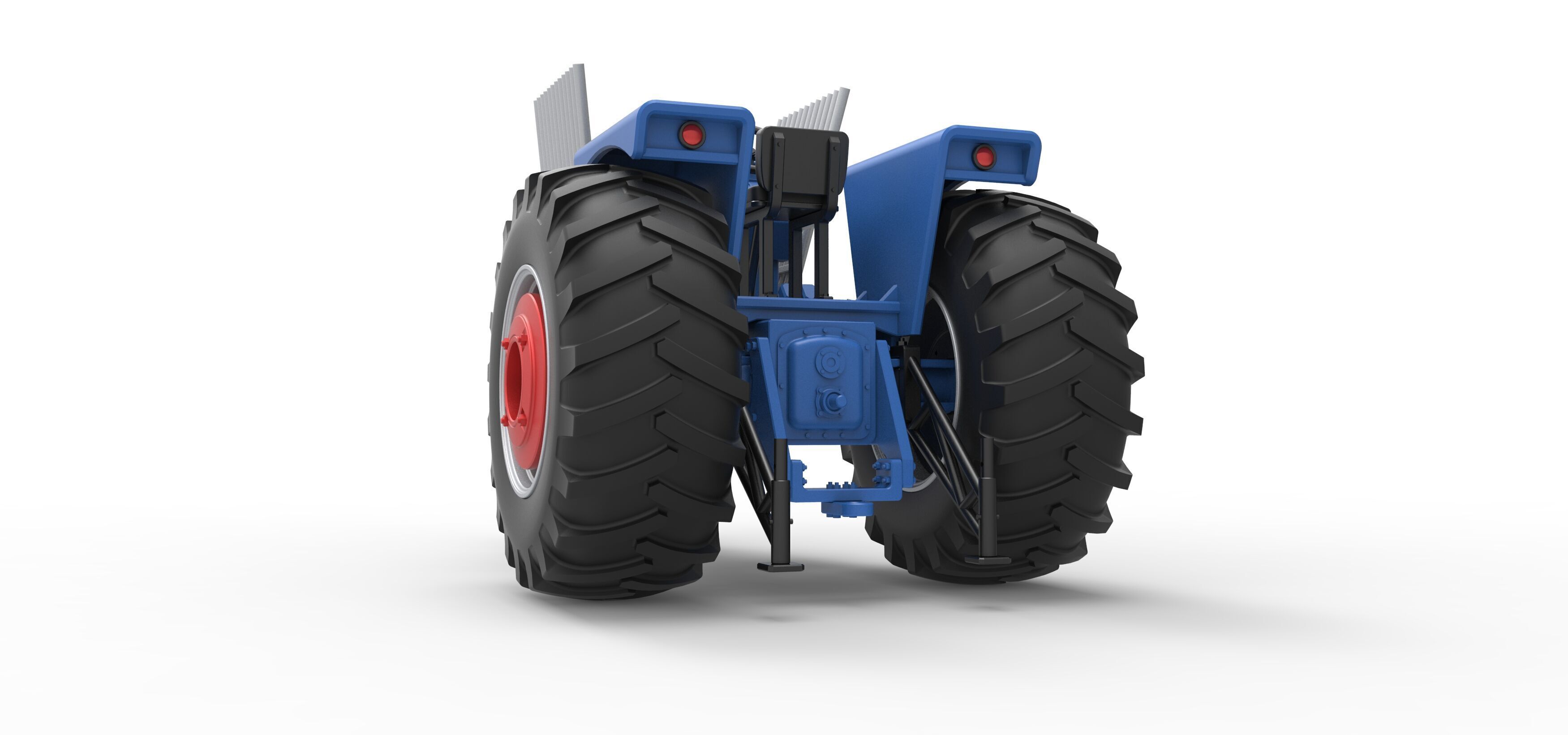 Vintage Pulling tractor Scale 1 to 25 3D print model_15