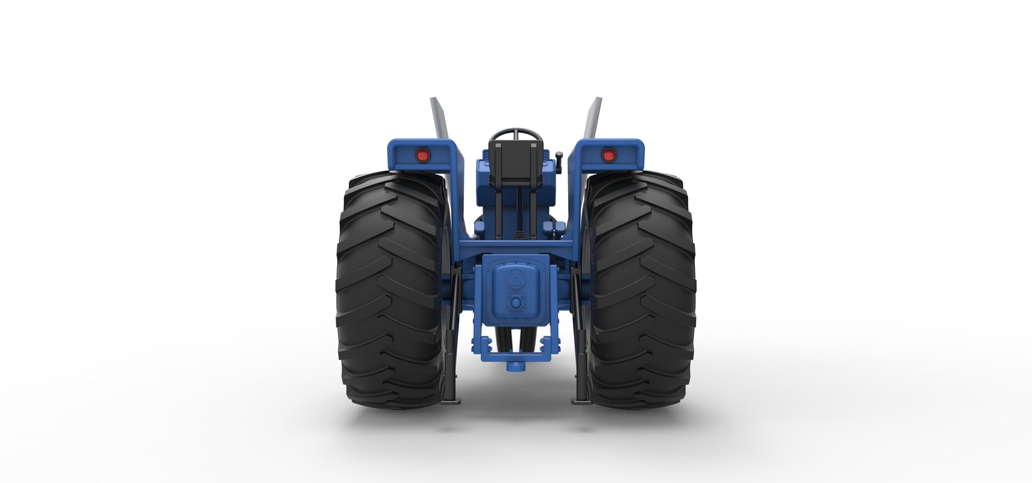 Vintage Pulling tractor Scale 1 to 25 3D print model_16