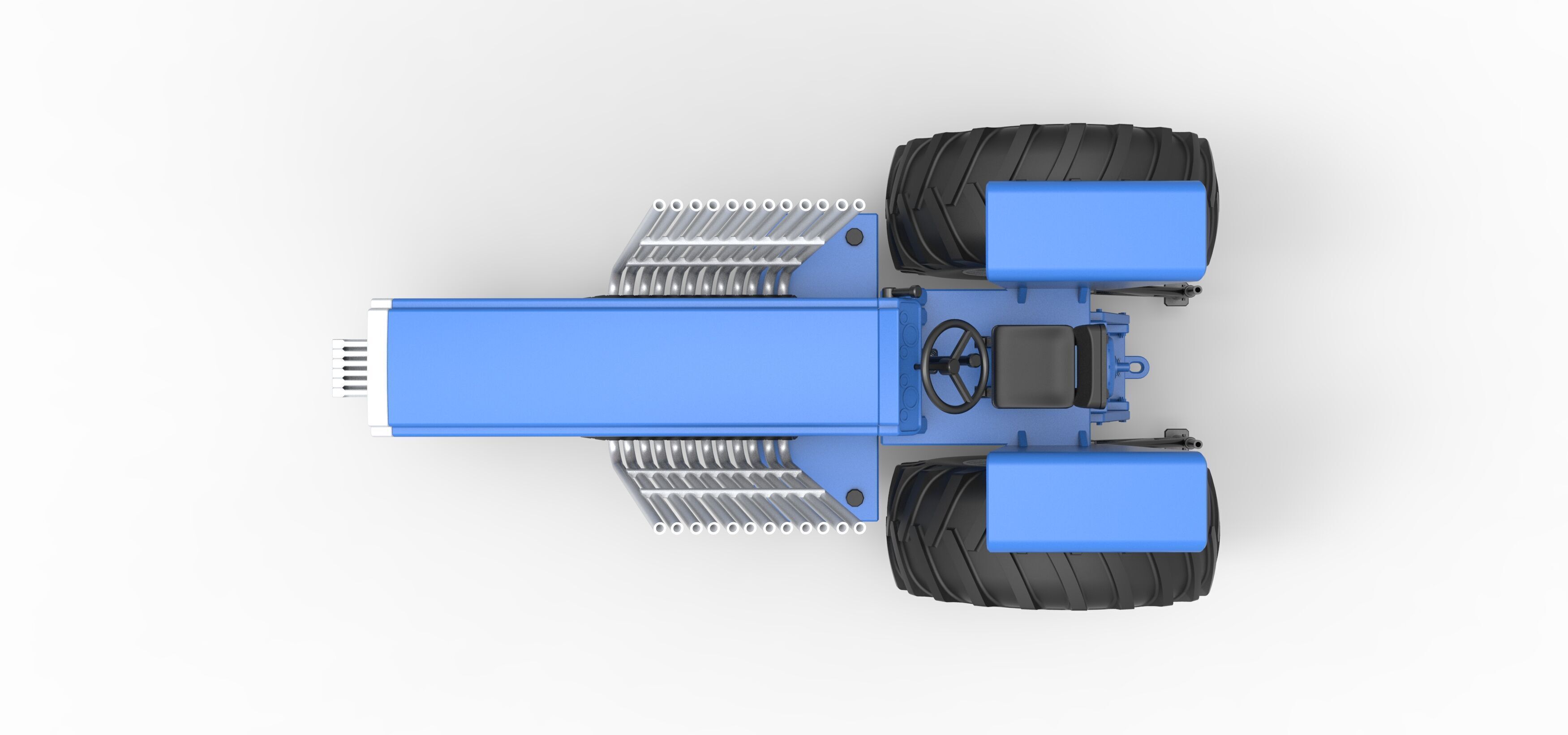 Vintage Pulling tractor Scale 1 to 25 3D print model_11