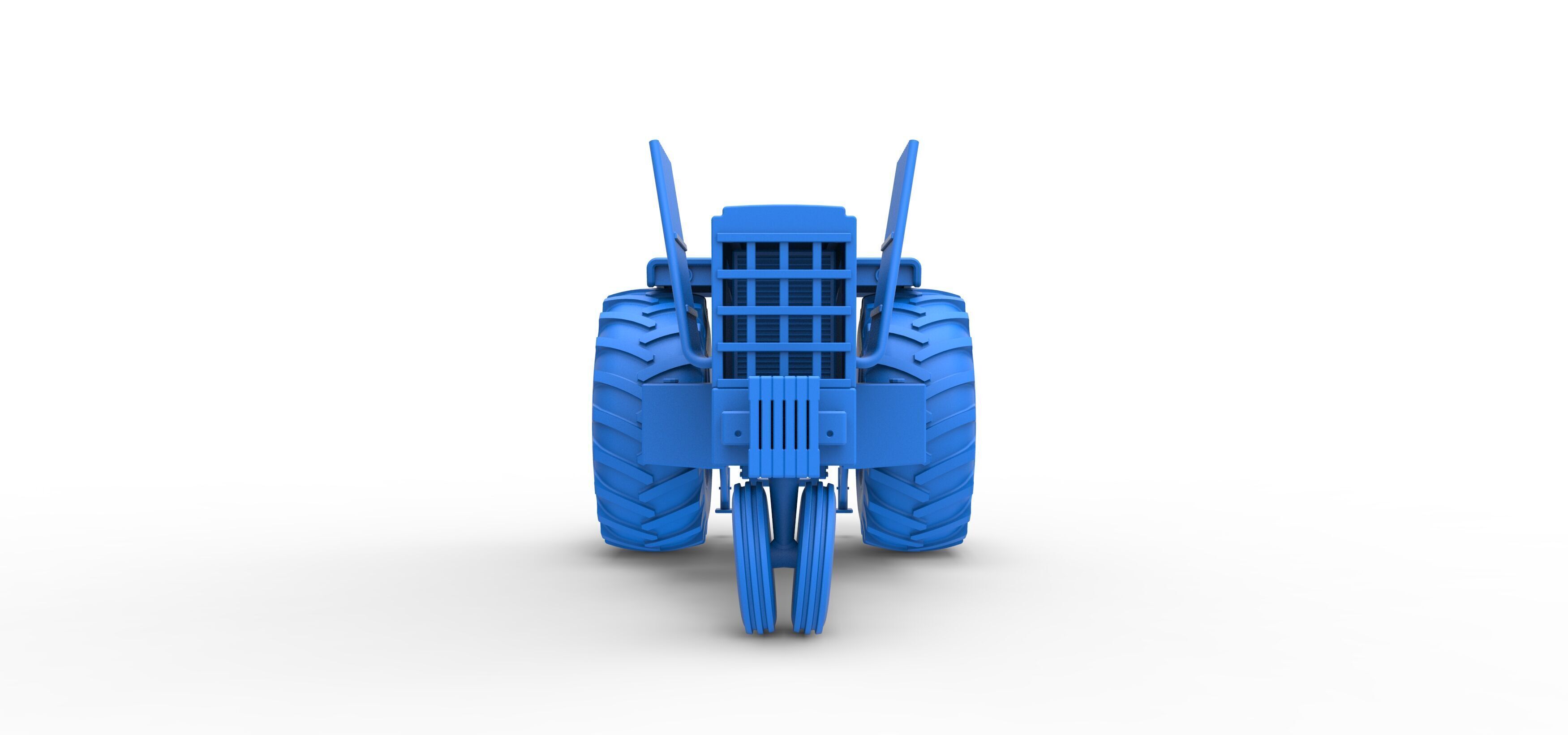 Vintage Pulling tractor Scale 1 to 25 3D print model_27