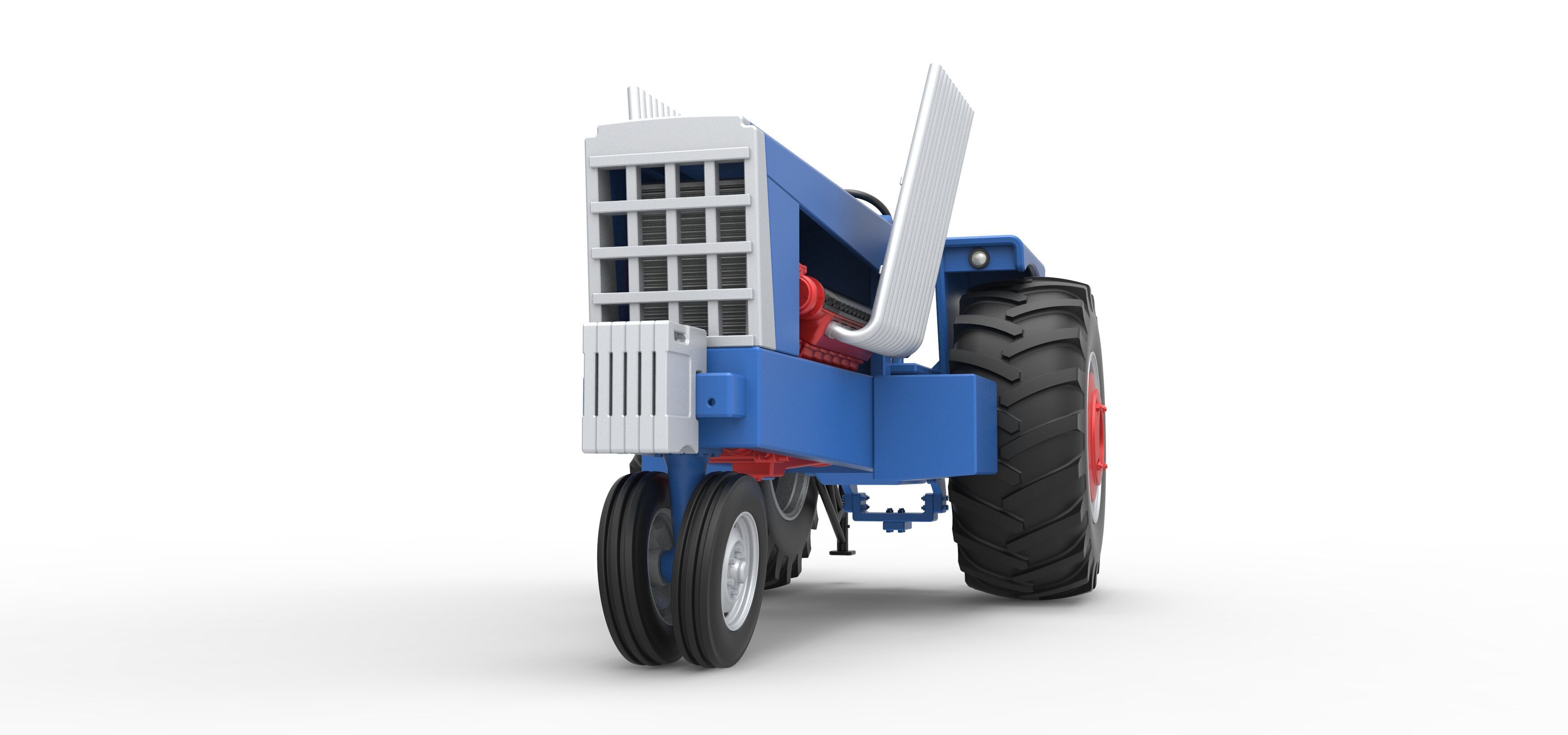 Vintage Pulling tractor Scale 1 to 25 3D print model_6