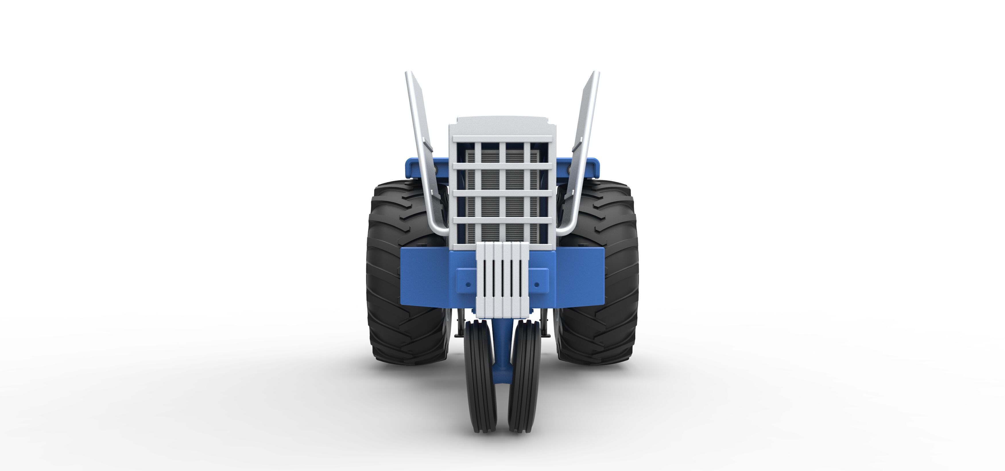 Vintage Pulling tractor Scale 1 to 25 3D print model_7