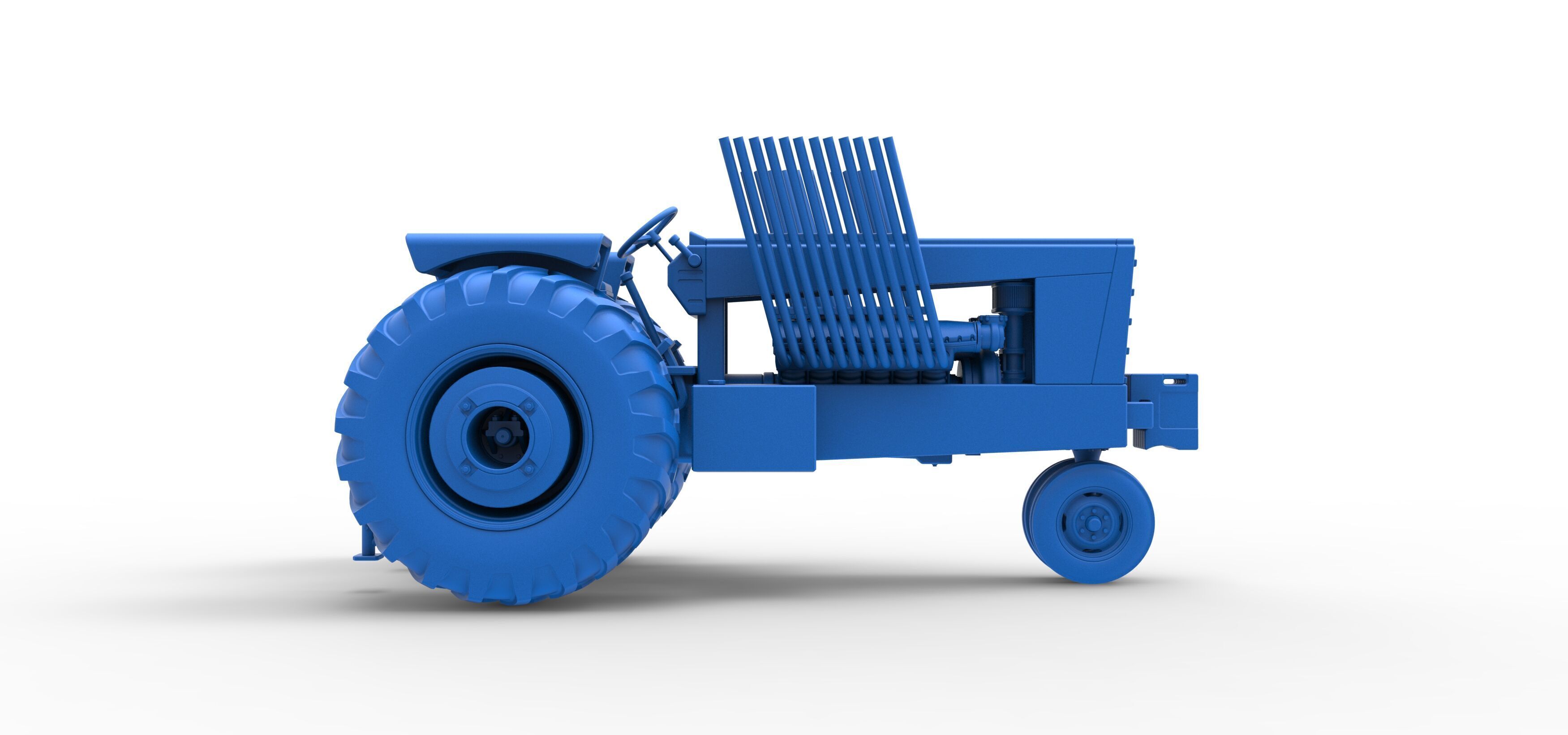 Vintage Pulling tractor Scale 1 to 25 3D print model_39