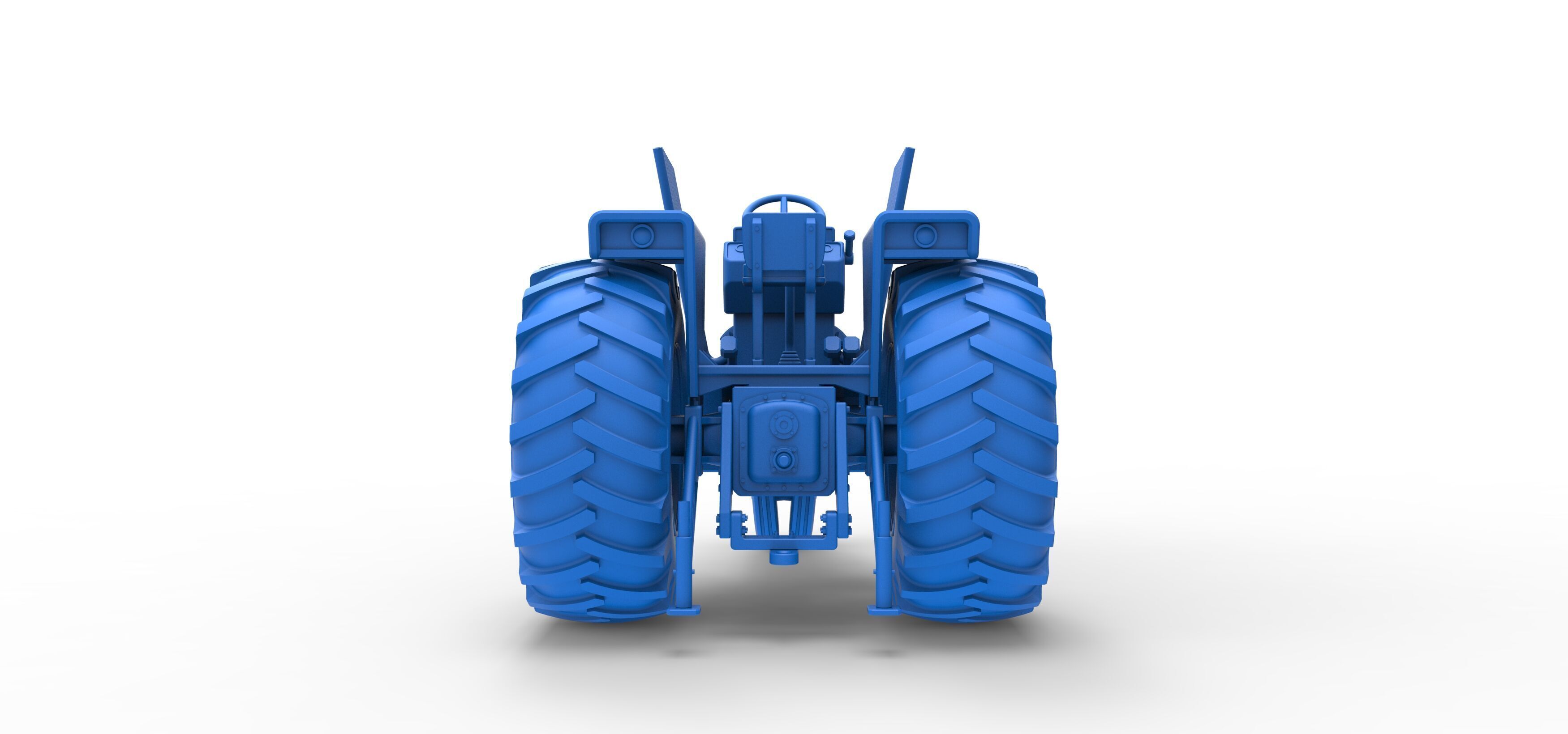 Vintage Pulling tractor Scale 1 to 25 3D print model_36