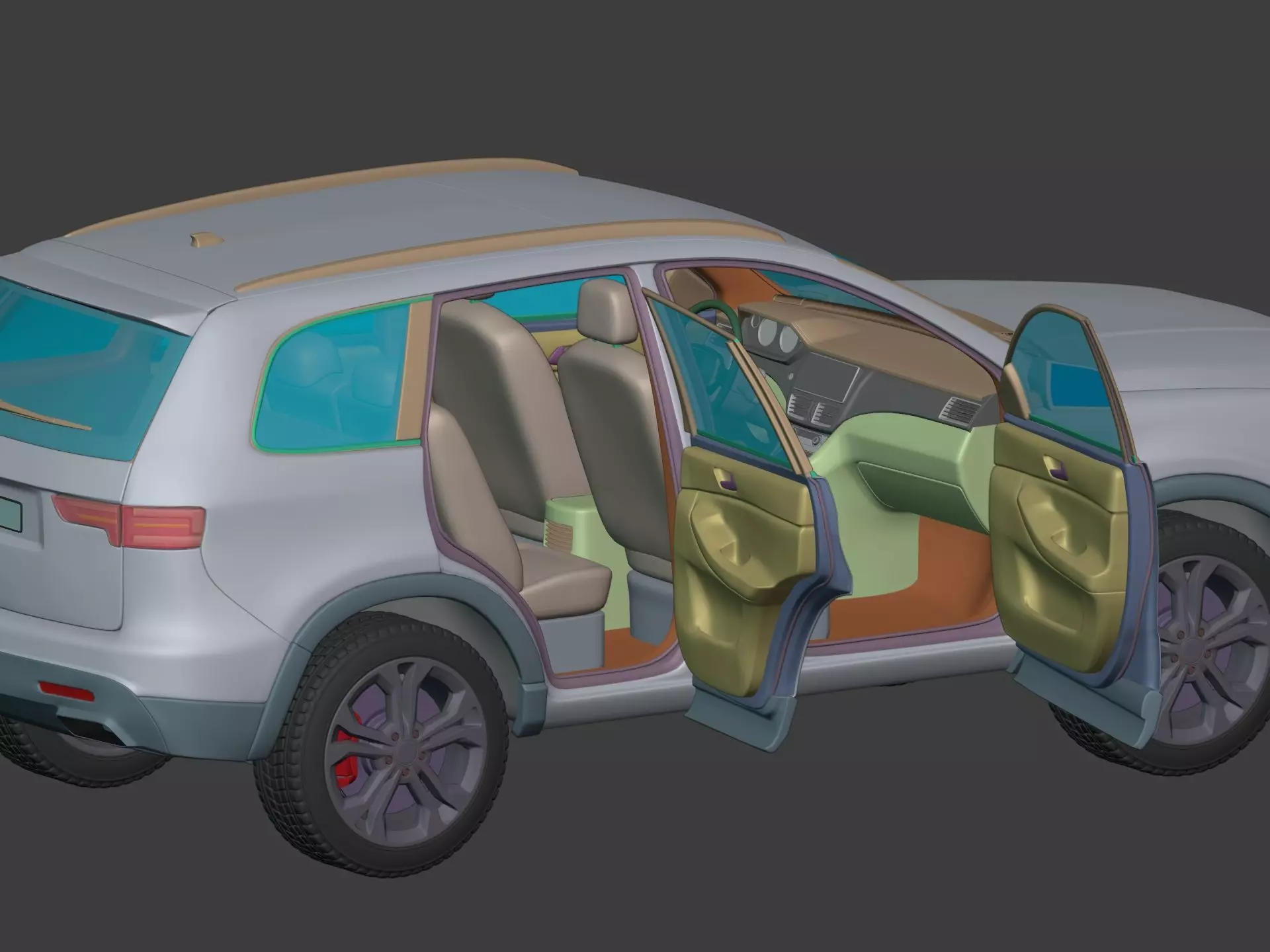 Generic Modern SUV Car -- Crossover -- Off-Road -- 4x4 -- AWD 3D model_18